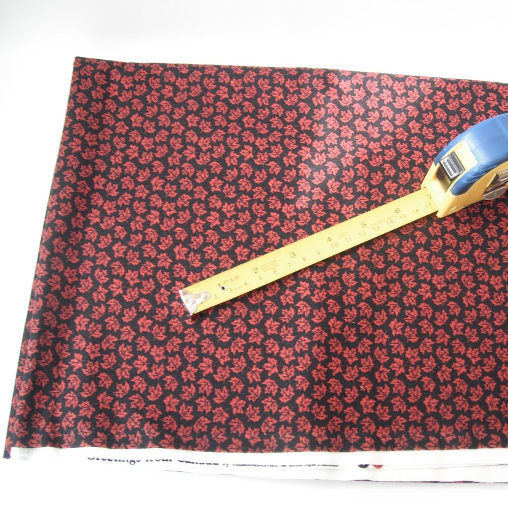 1.5 Yard Vintage 100% Cotton Fabric Greetings from Canada Width - 56"